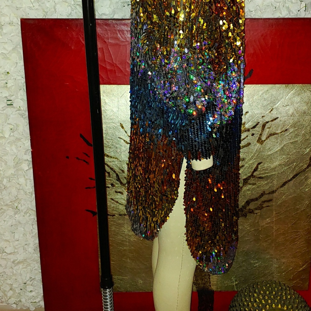 Multicolored Sequin Kimono ( Story of Lola) by ASO